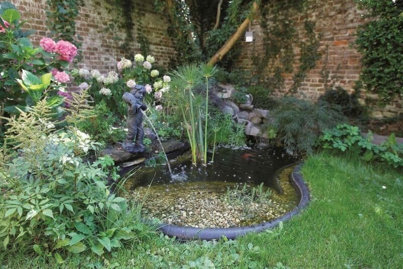 lush, pre-formed pond containers